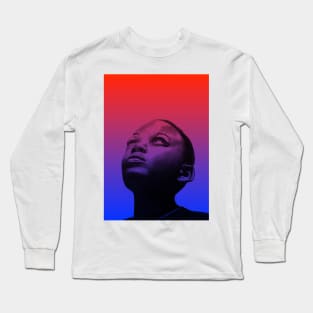 Hope is out there;  Charcoal drawing, digital edited Long Sleeve T-Shirt